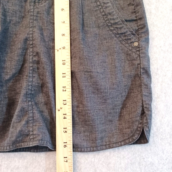 prAna Lisbeth Hemp Blend Short Skirt Size 0 Active Pickleball Gray UPF 50 - Picture 16 of 16